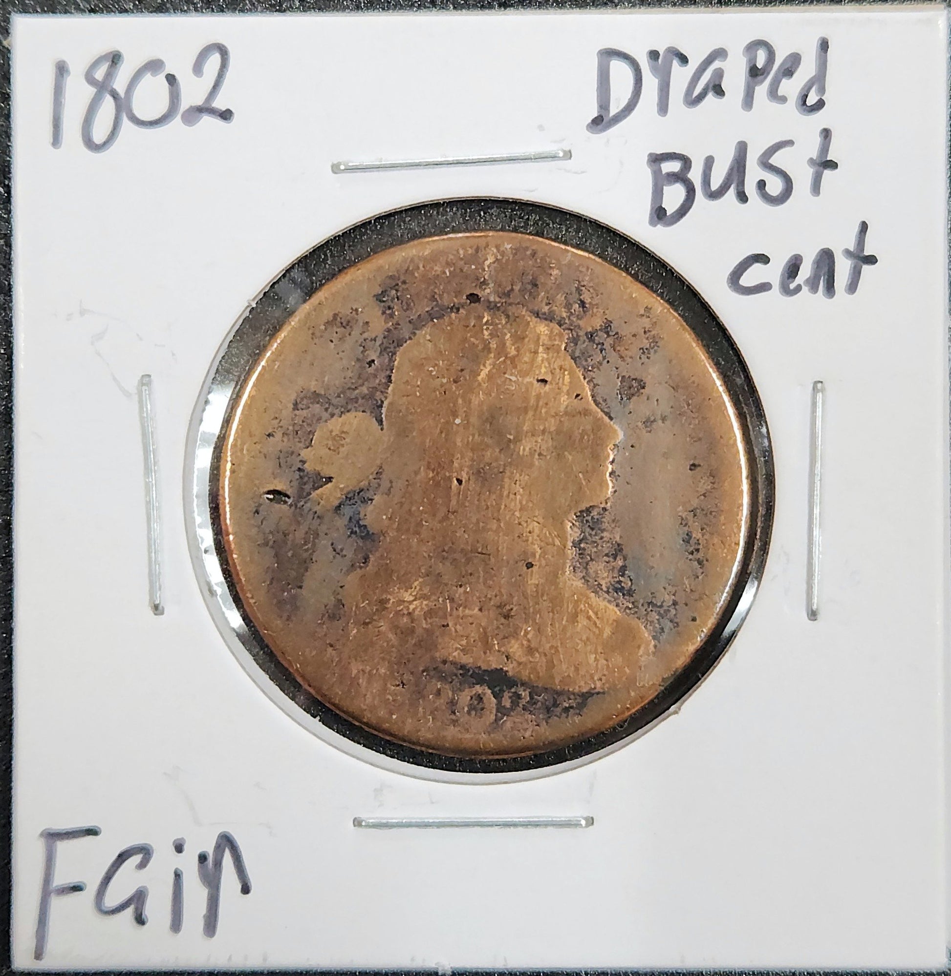 1802 Draped Bust Cent FAIR 798.D2-A — Obverse