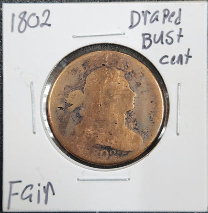 1802 Draped Bust Cent FAIR 798.D2-A — Obverse