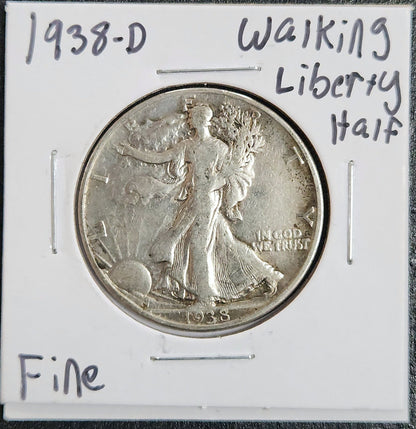 1938-D Walking Liberty Half Fine 6739.D12-A — Obverse