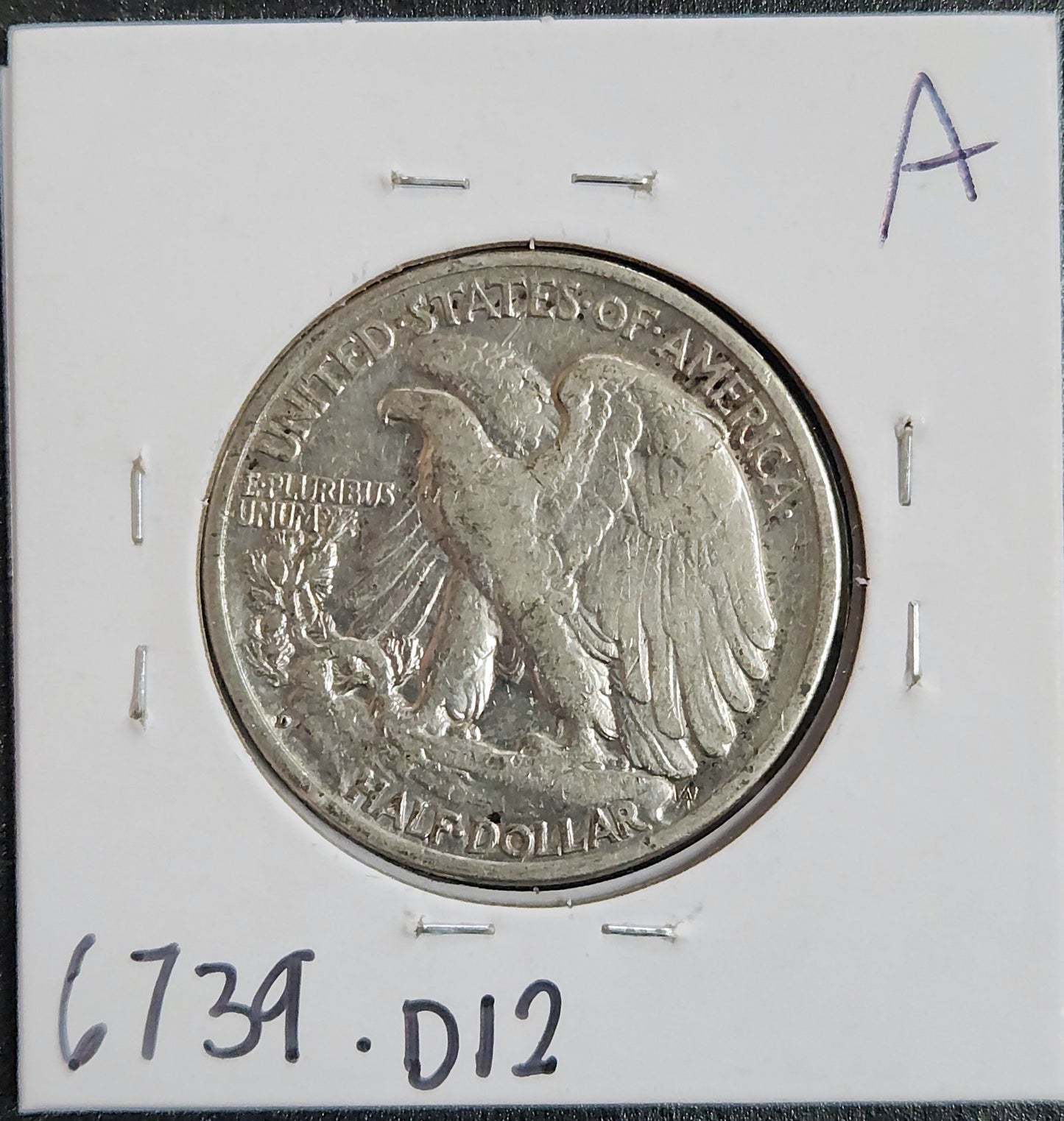 1938-D Walking Liberty Half Fine 6739.D12-A — Reverse