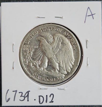 1938-D Walking Liberty Half Fine 6739.D12-A — Reverse