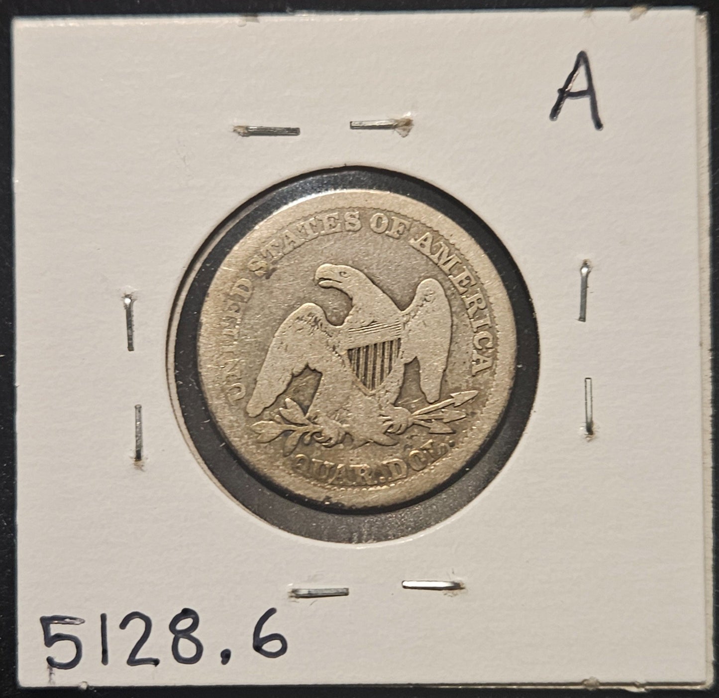 1857 Seated Liberty Quarter G-6 5128.6-A — Reverse