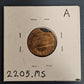 1965 Lincoln Cent Clipped Planchette Error 2205.MS-A — Reverse