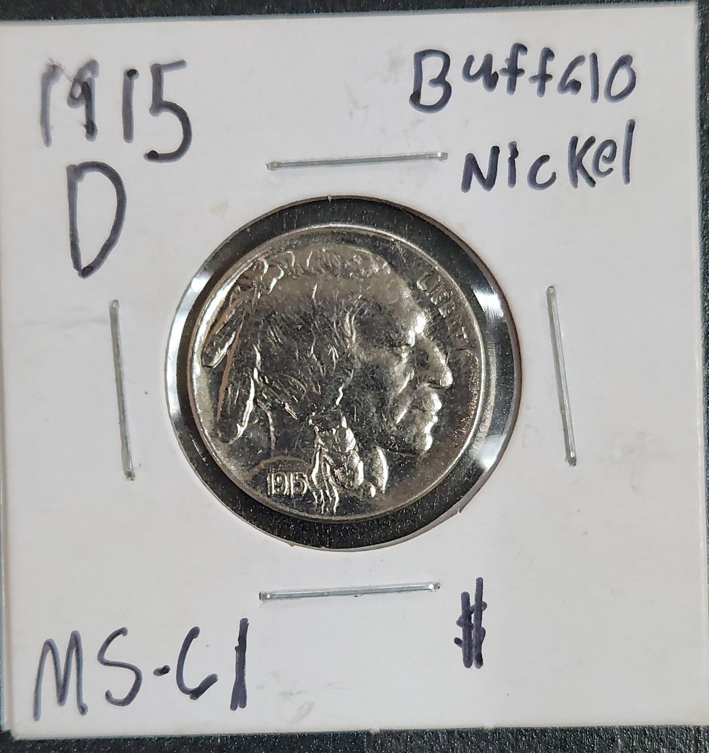 1915-D Buffalo Nickel MS-61 3108.61-A — Obverse