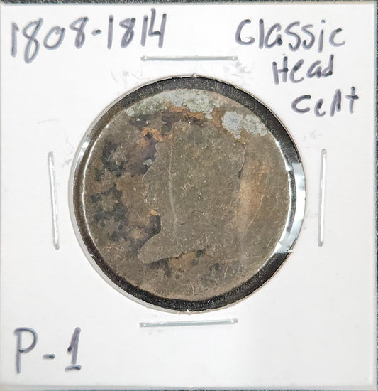 1808-1814 Classic Head Cent P-1 72325.1-C — Obverse