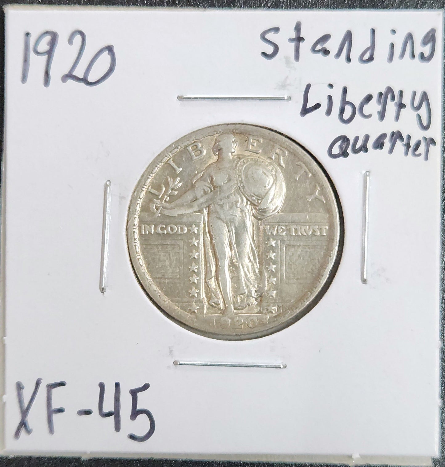 1920 Standing Liberty Quarter XF-45 5543.45-A — Obverse