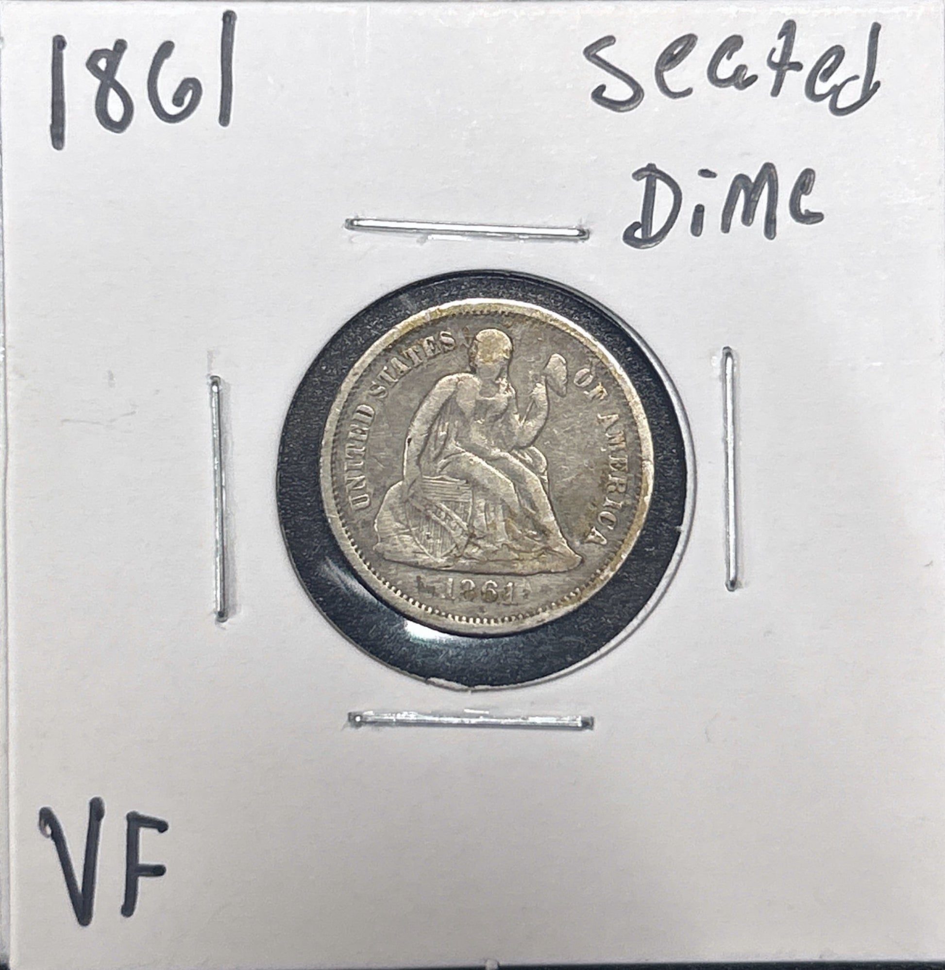1861 Seated Dime 4054.D20-A — Obverse