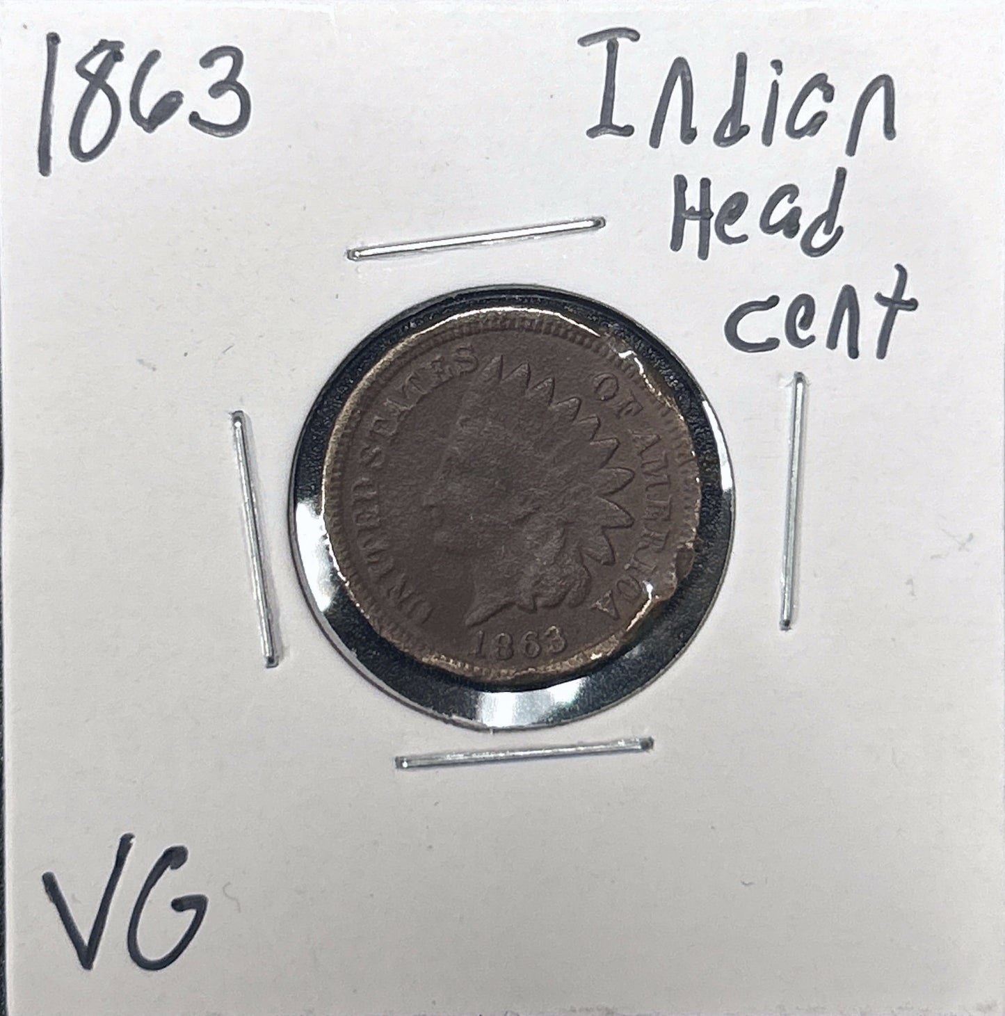 1863 Indian Head Cent 1294.D8-A — Obverse