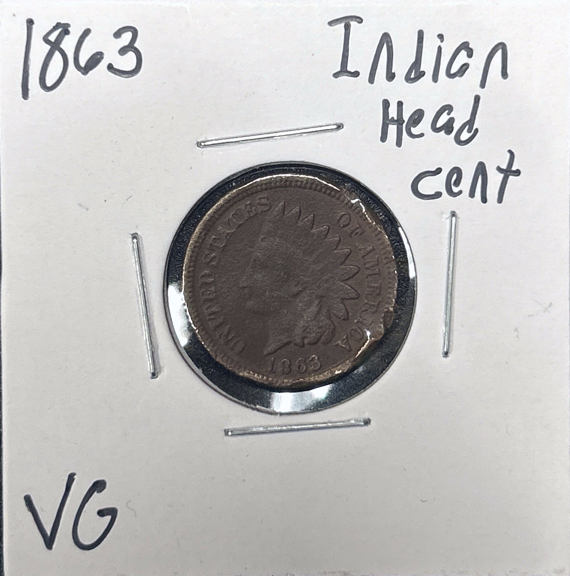 1863 Indian Head Cent 1294.D8-A — Obverse