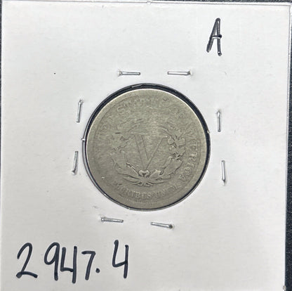 1883 V-Nickel No Cents 2947.4-A — Reverse