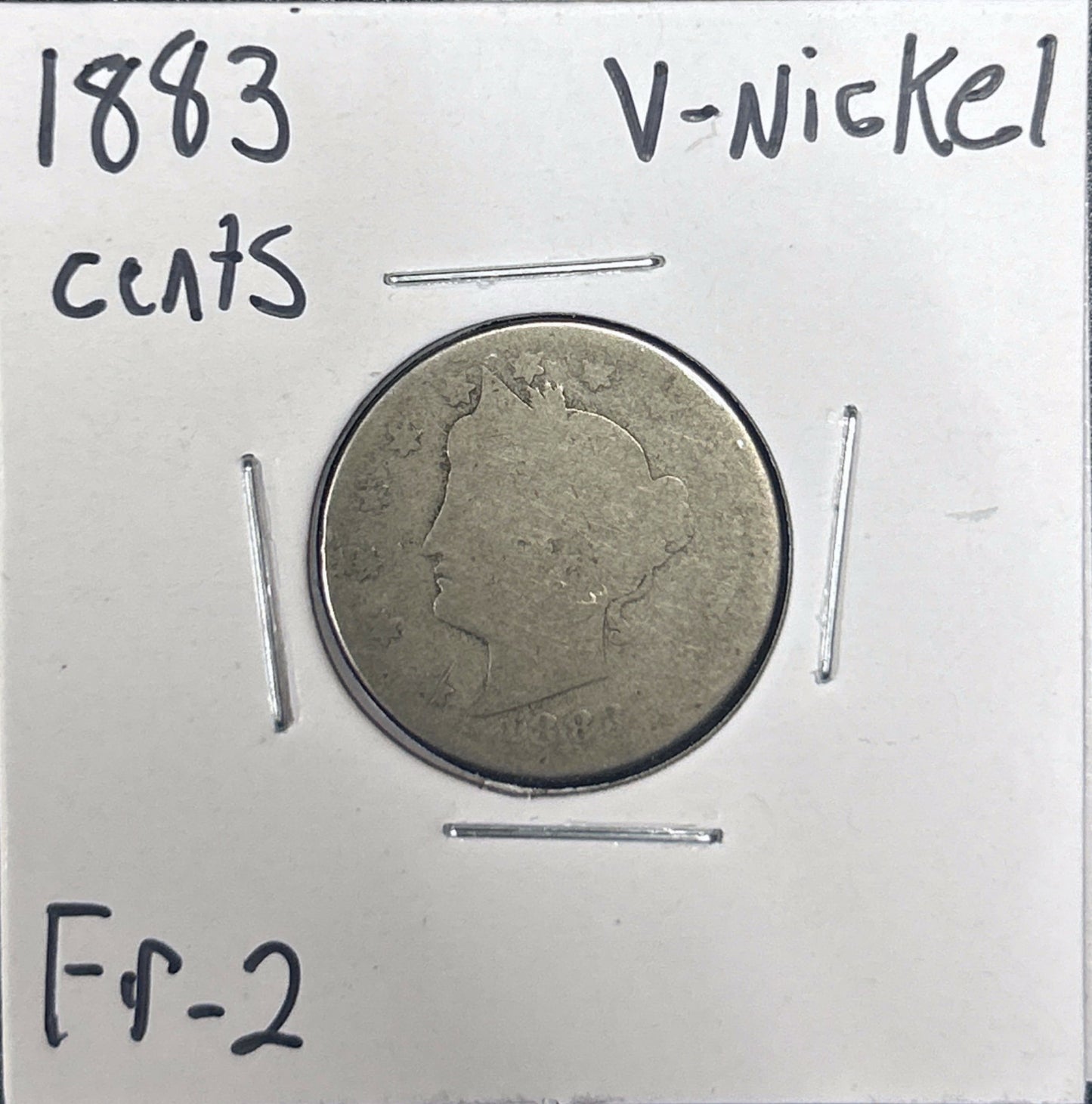 1883 V-Nickel Cents 2948.2-A — Obverse