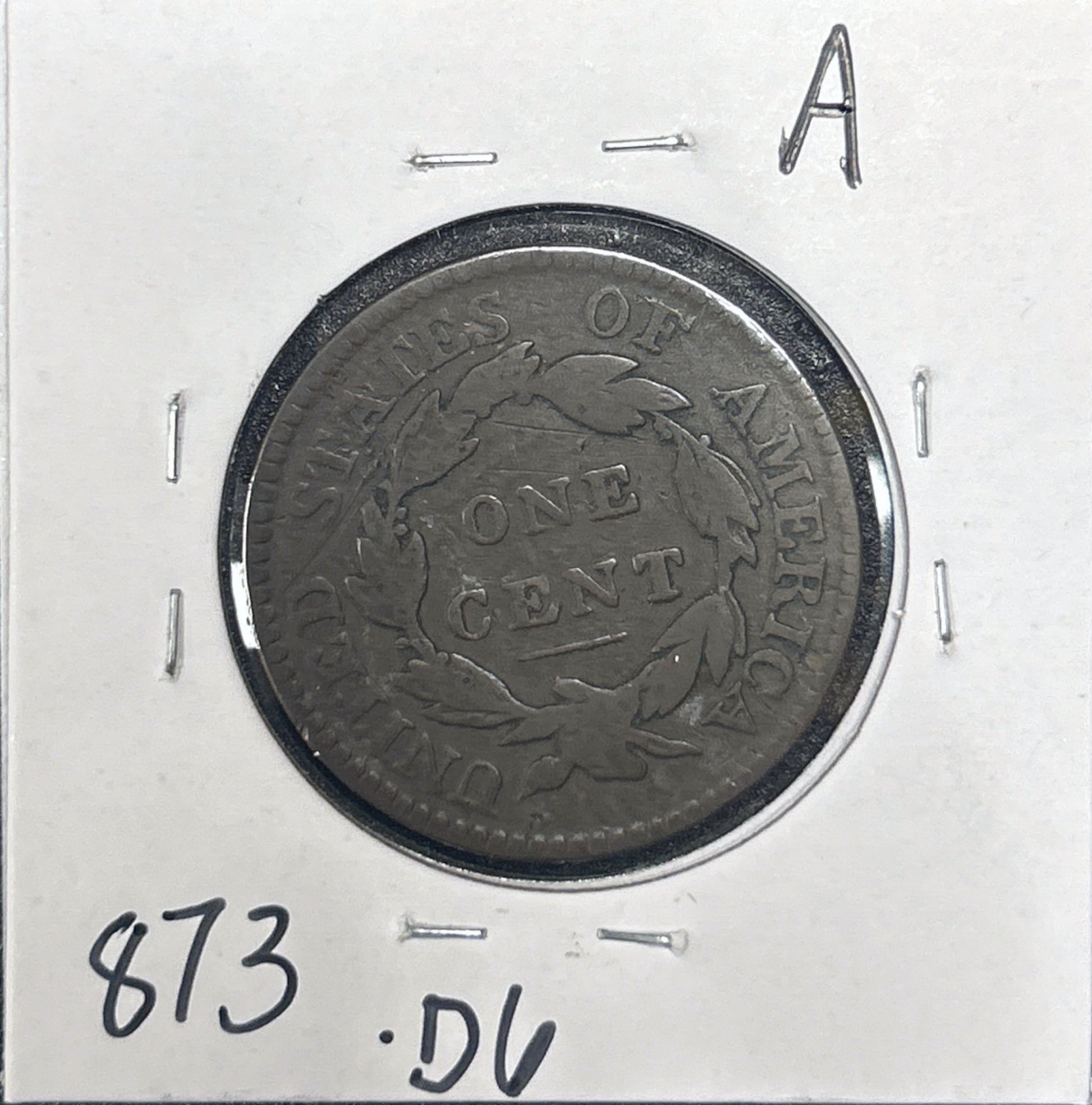 1817 Coronet Head Cent 13 Stars 873.D6-A — Reverse