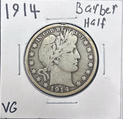 1914 Barber Half 6575.D8-A — Obverse