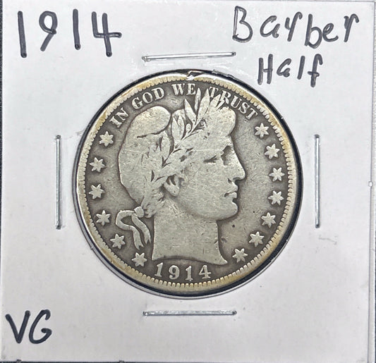 1914 Barber Half 6575.D8-A — Obverse