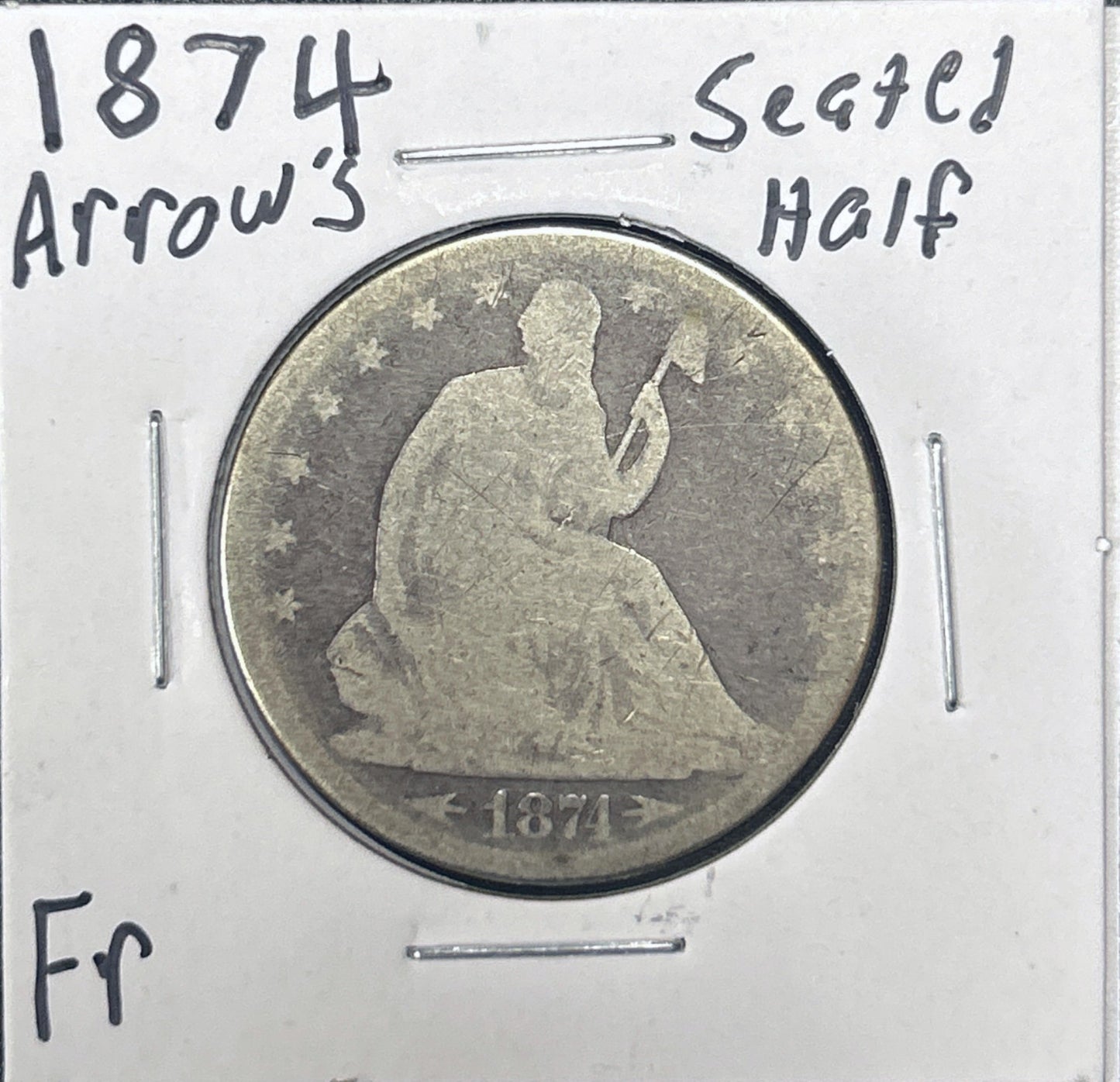 1874 Seated Half Arrows 6294.D2-A — Obverse