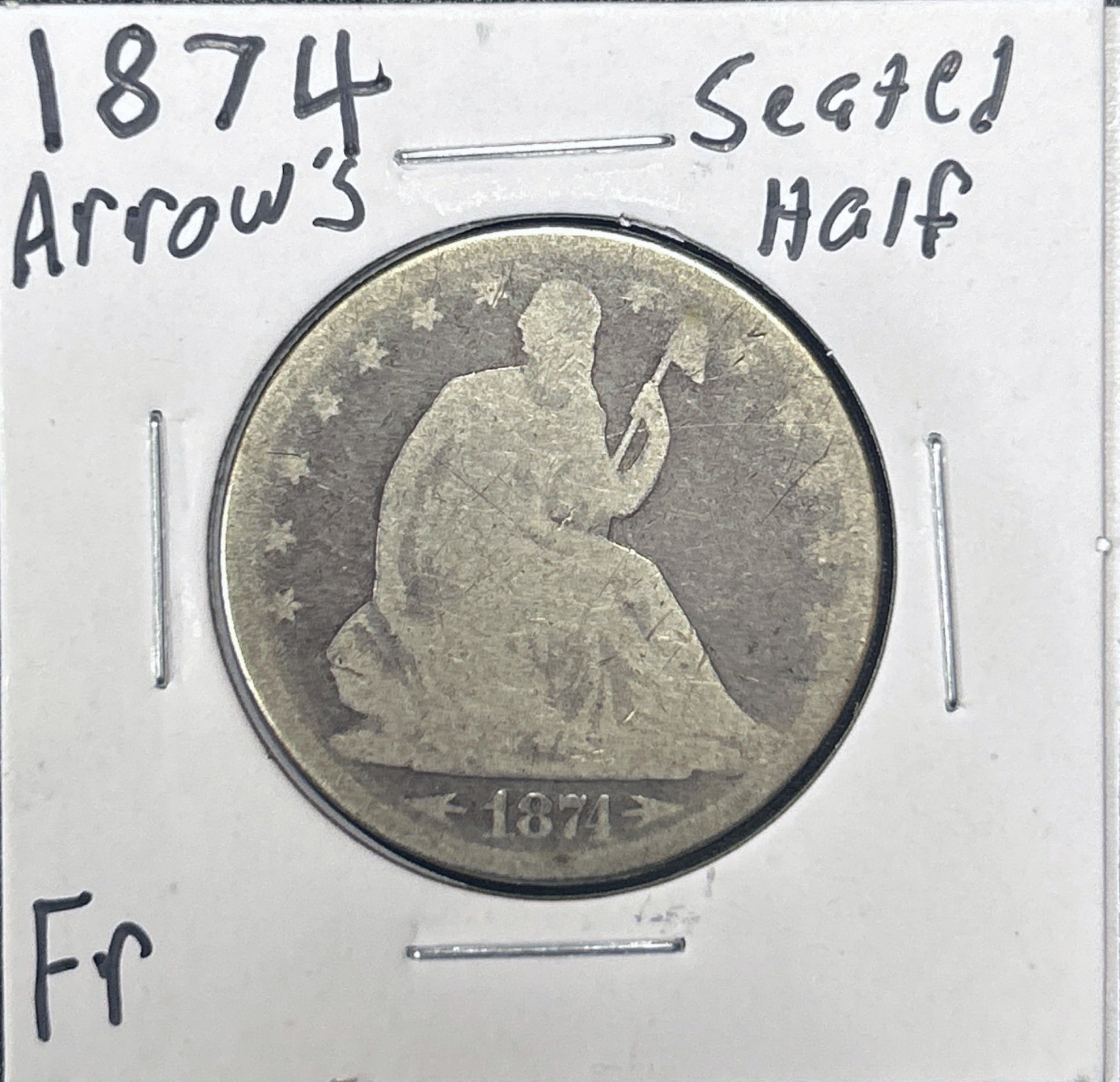 1874 Seated Half Arrows 6294.D2-A — Obverse