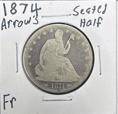 1874 Seated Half Arrows 6294.D2-A — Obverse