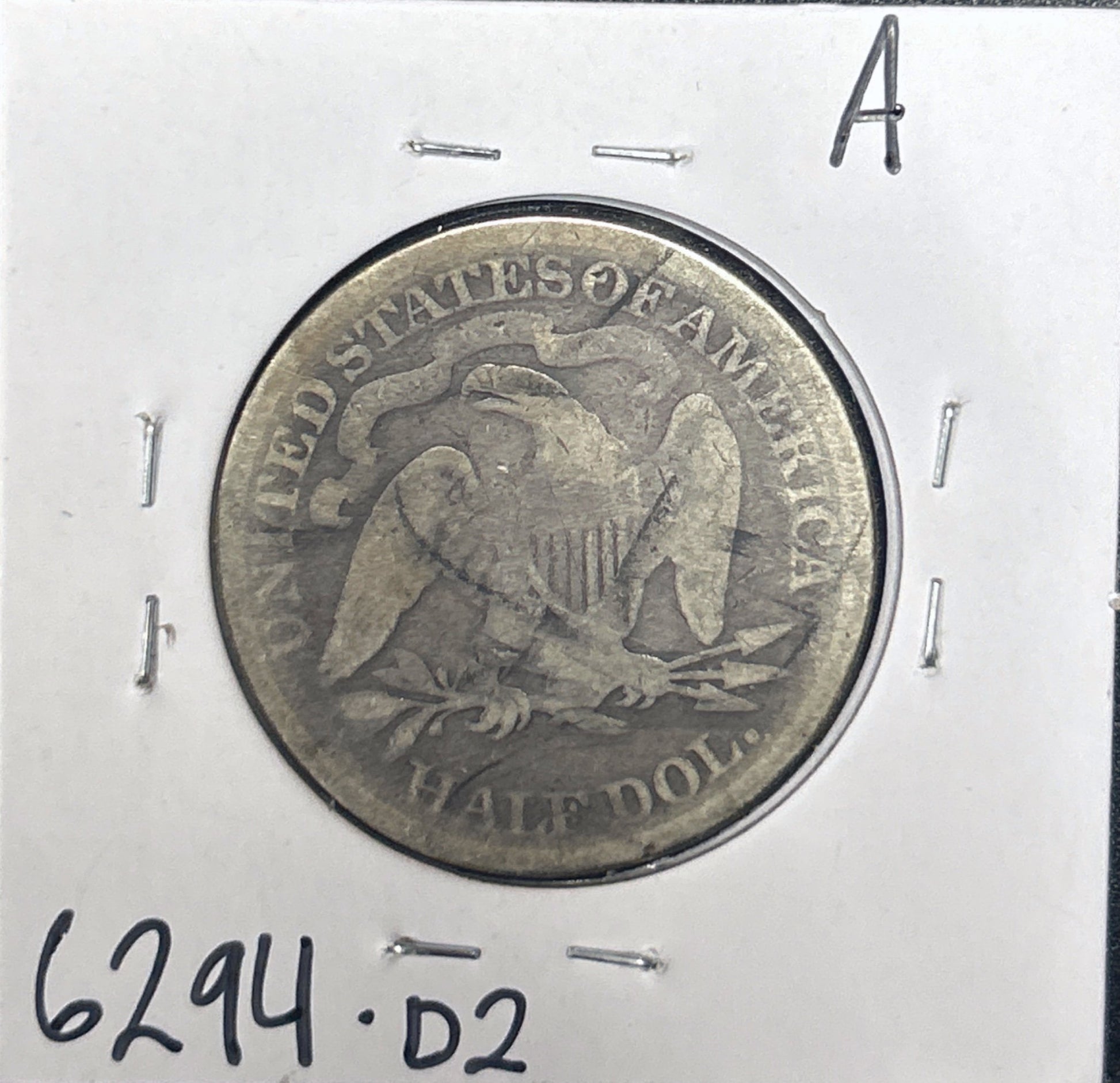 1874 Seated Half Arrows 6294.D2-A — Reverse