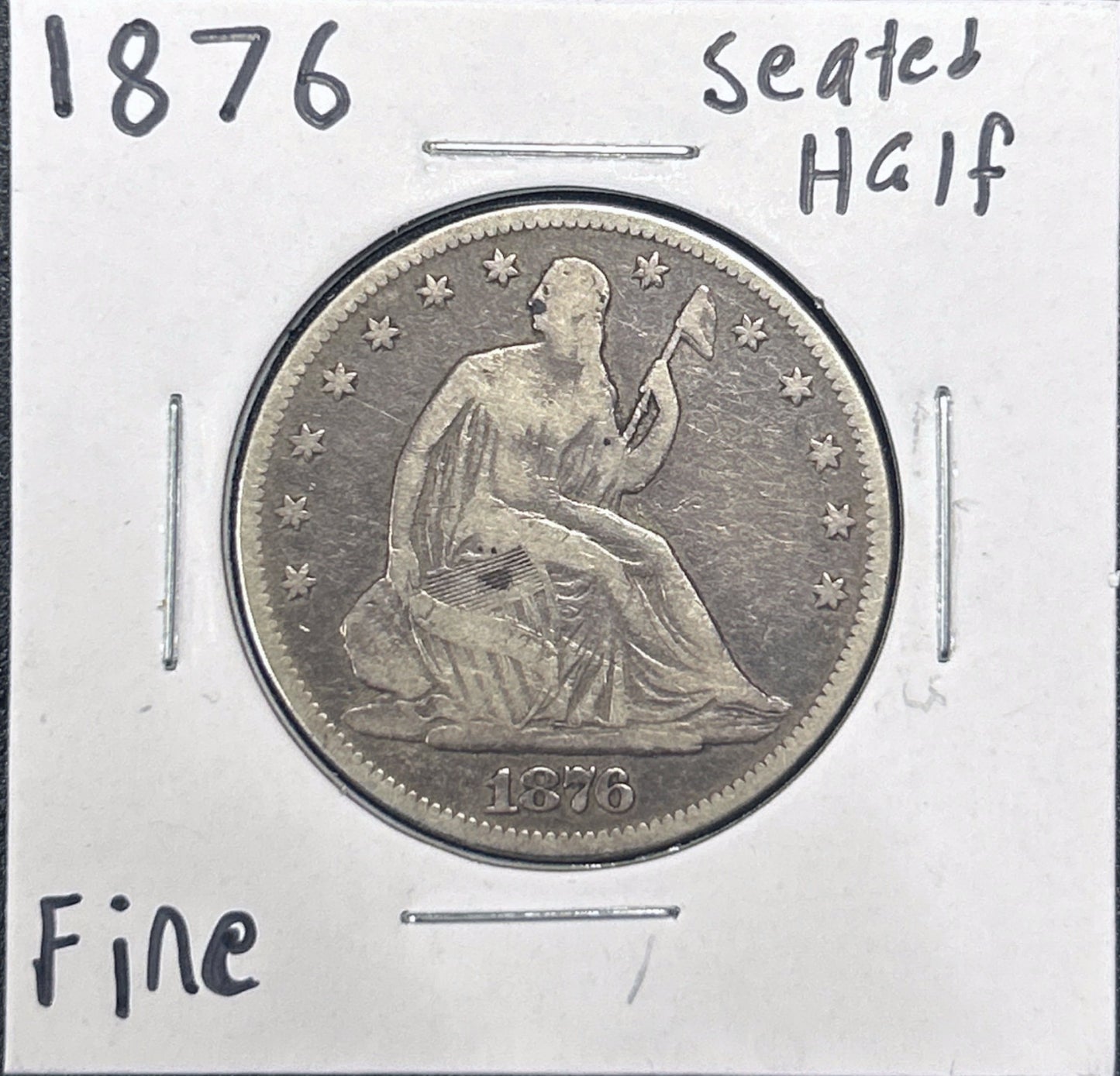 1876 Seated Half 6296.D12-A — Obverse