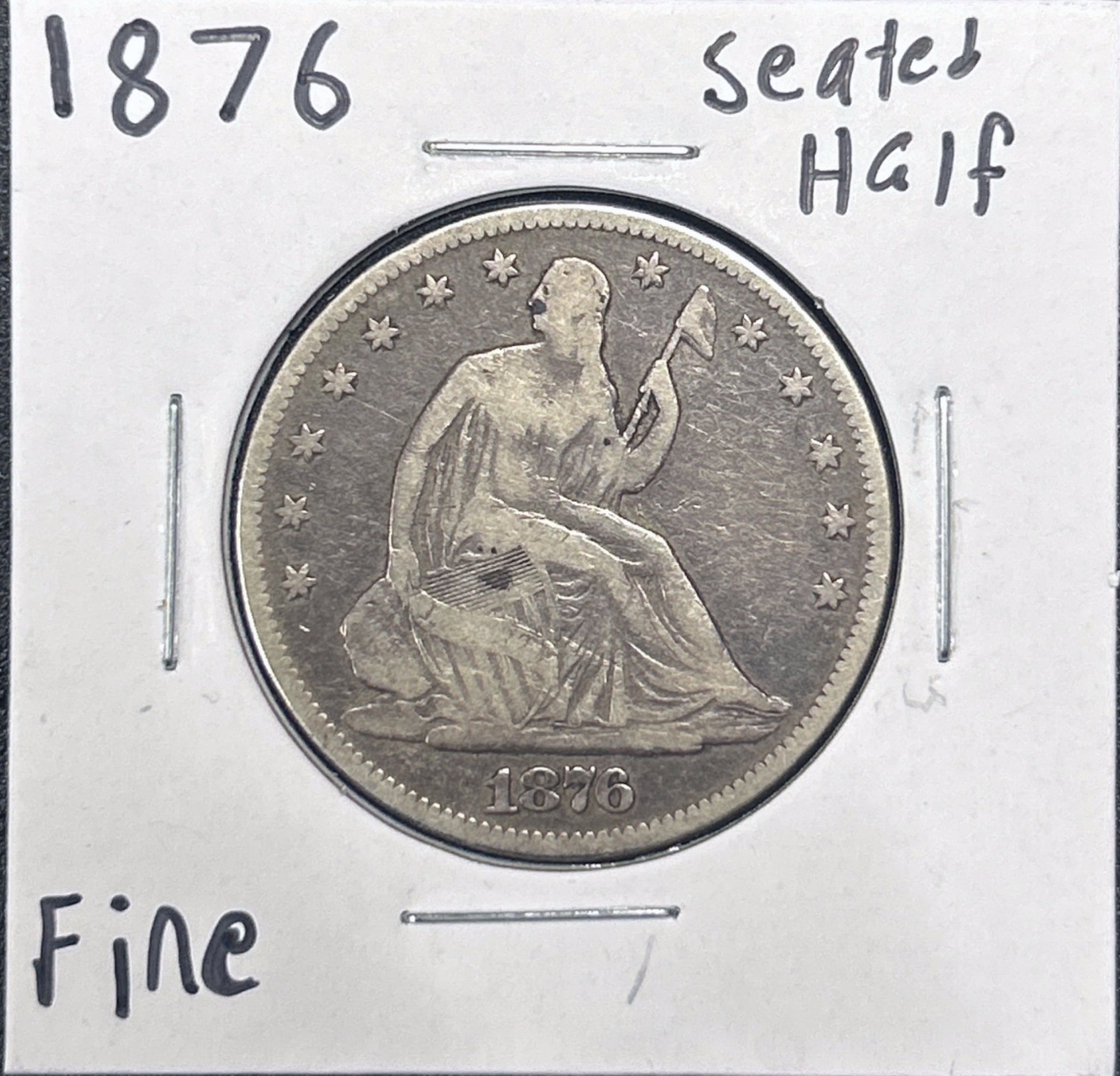 1876 Seated Half 6296.D12-A — Obverse