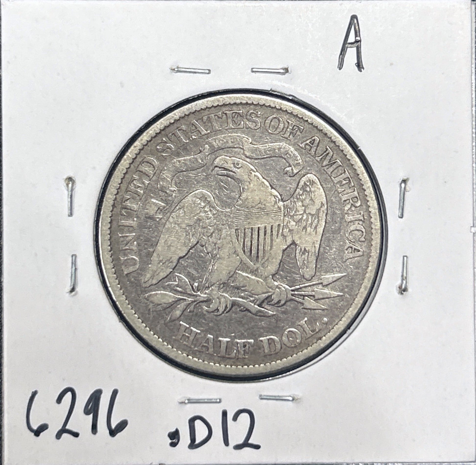 1876 Seated Half 6296.D12-A — Reverse