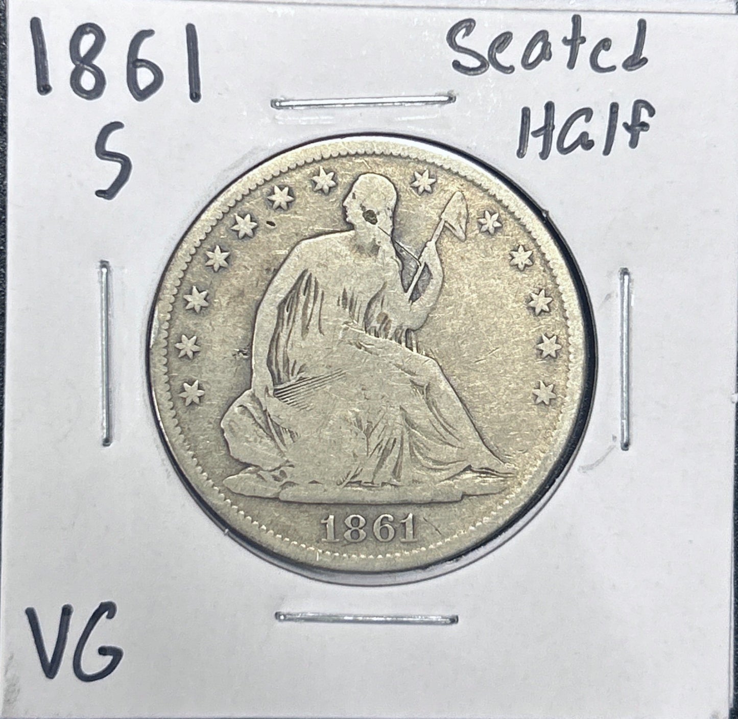 1861-S Seated Half 6347.D8-A — Obverse