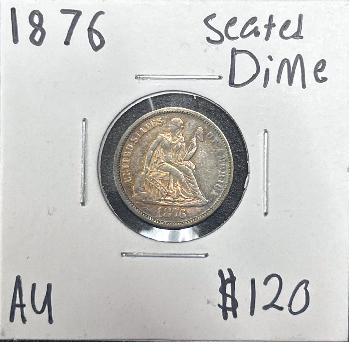 1876 Seated Dime 4072.D53-A — Obverse