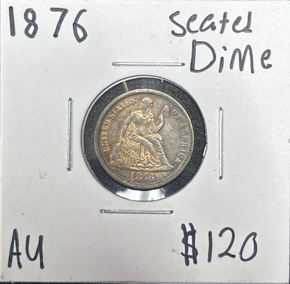 1876 Seated Dime 4072.D53-A — Obverse
