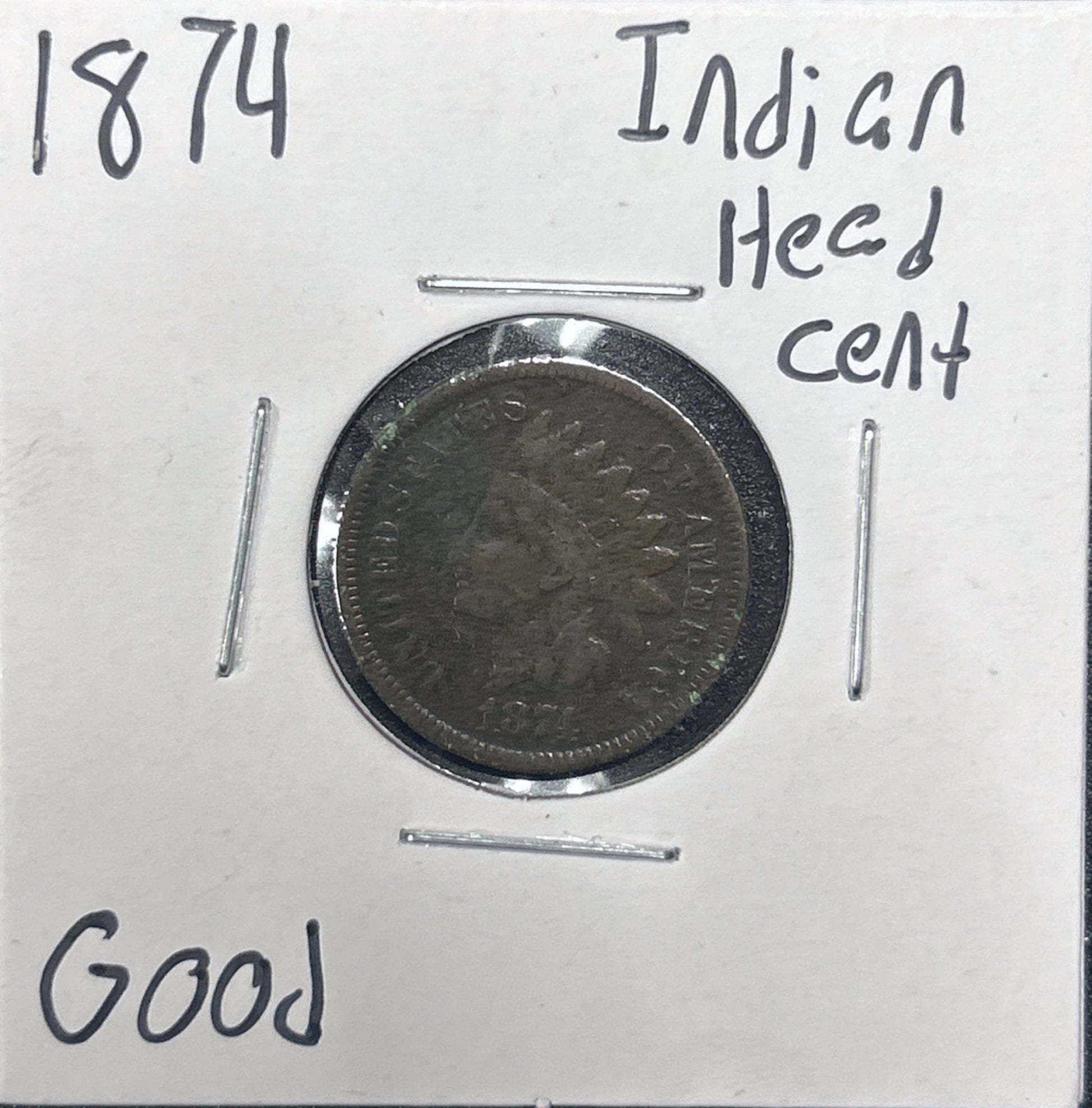1874 Indian Head Cent 1335.D4-A — Obverse
