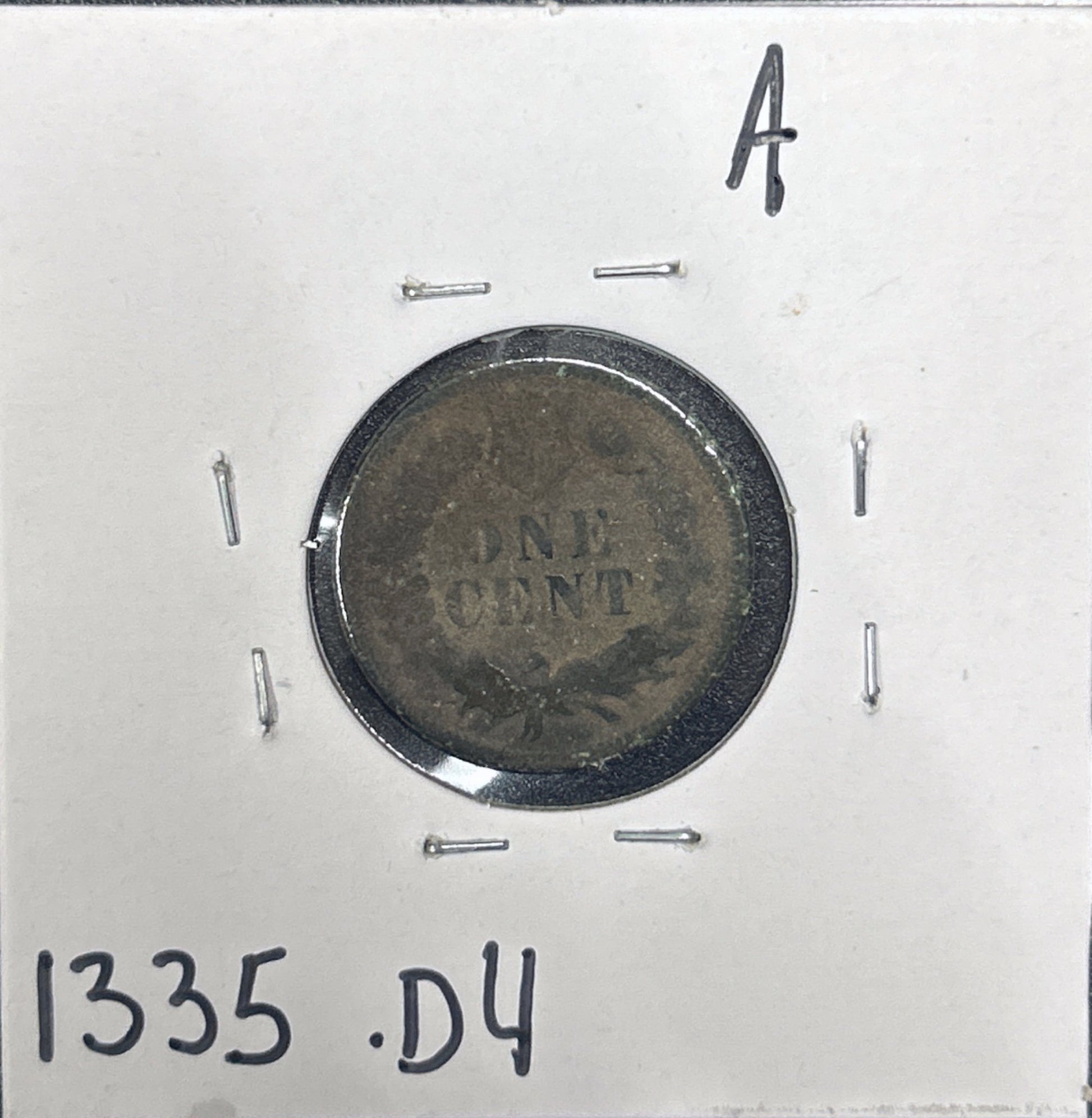 1874 Indian Head Cent 1335.D4-A — Reverse