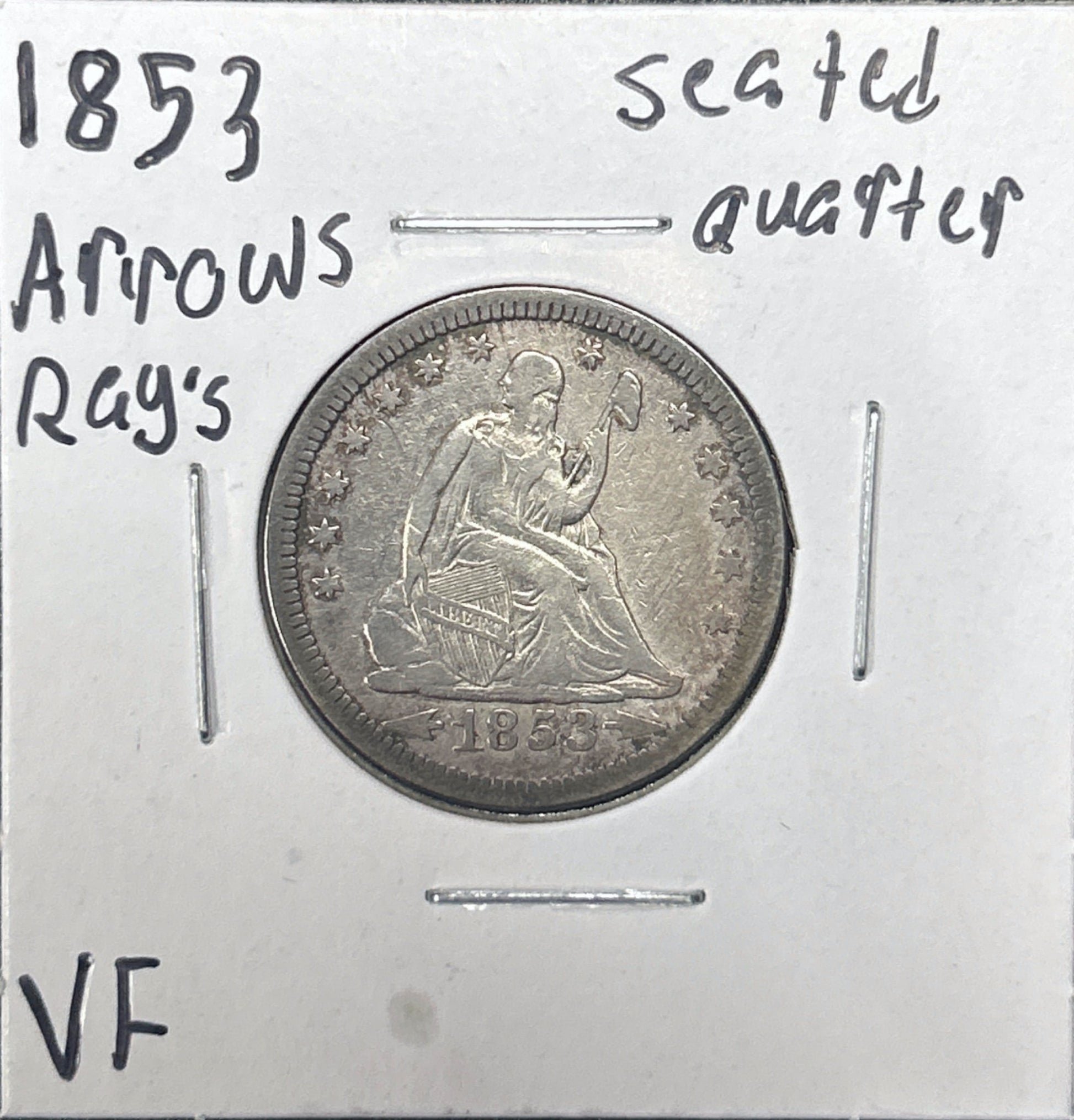 1853 Seated Quarter Arrows/Rays 5124.D35-A — Obverse