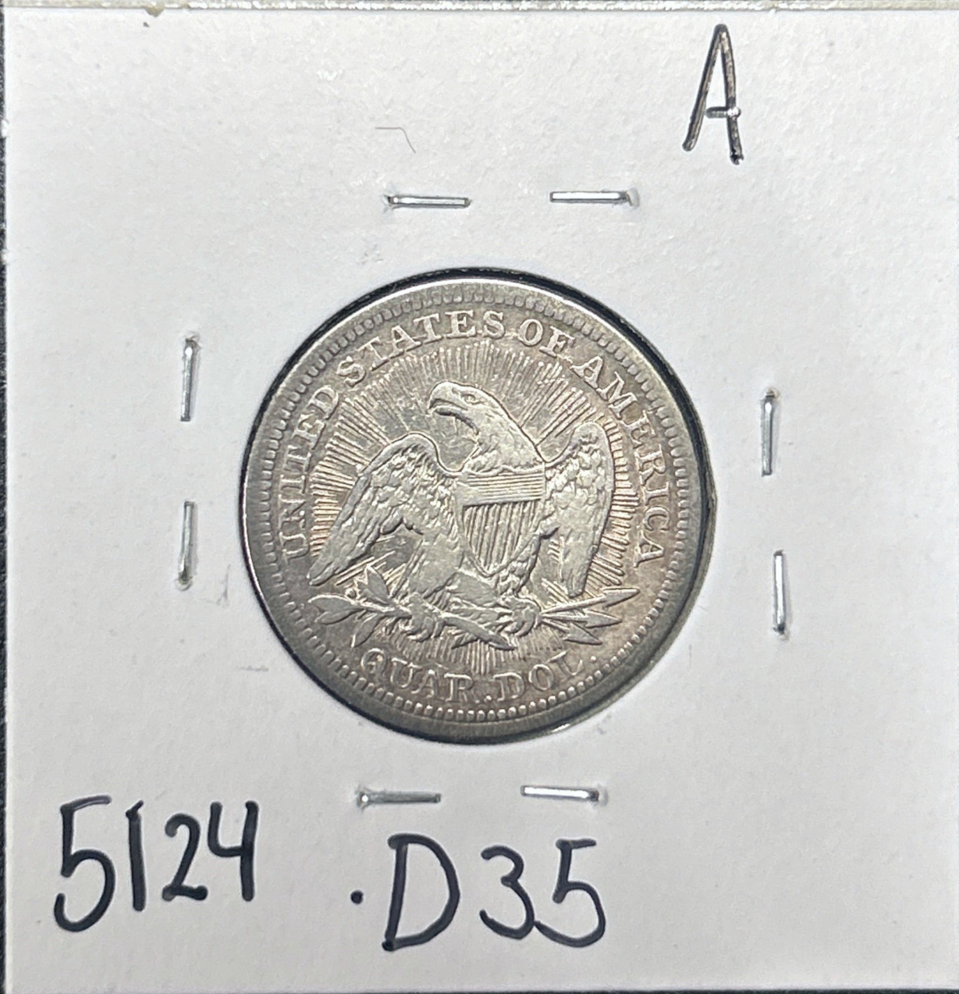 1853 Seated Quarter Arrows/Rays 5124.D35-A — Reverse
