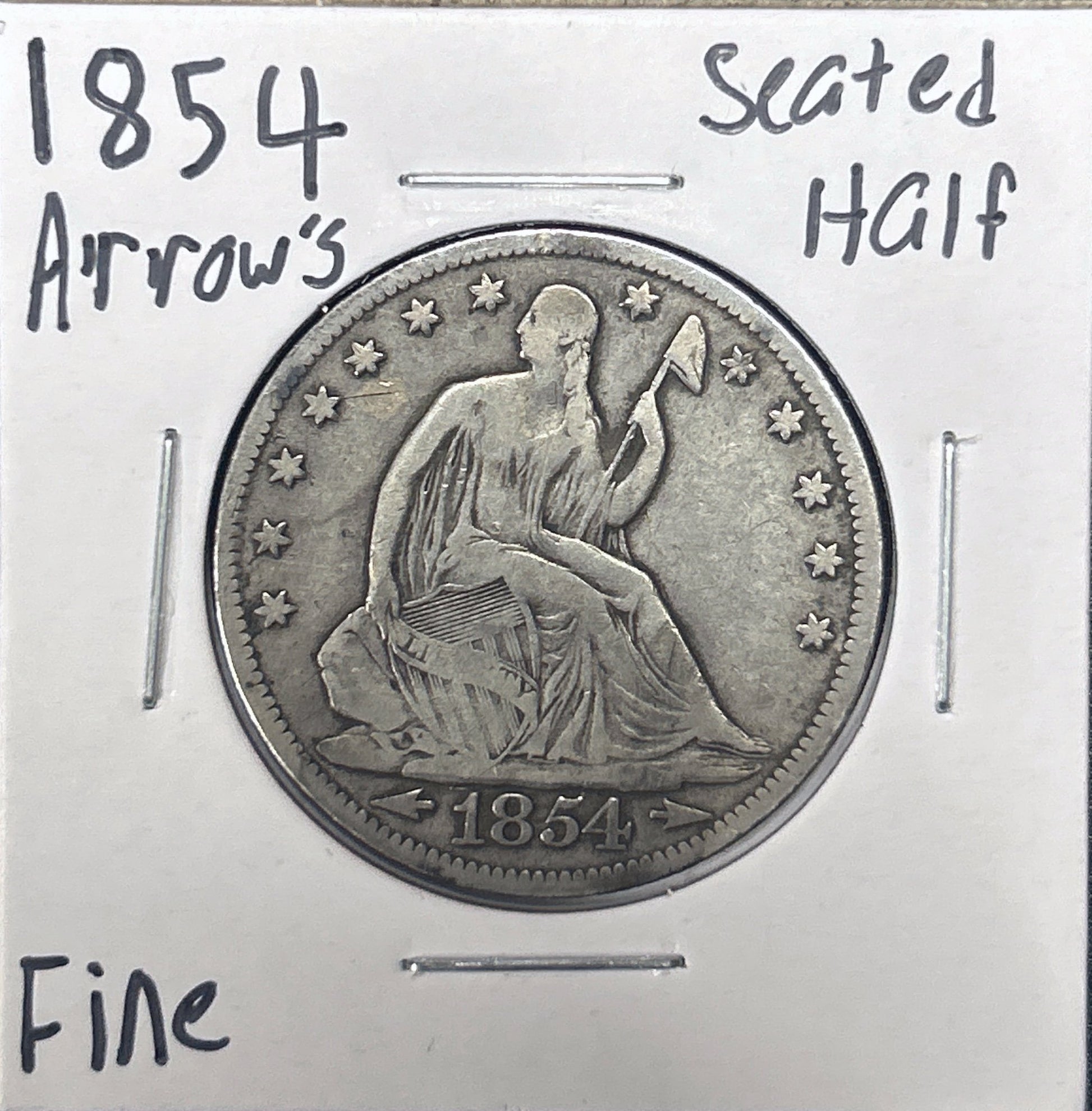 1854 Seated Half Arrows 6272.D15-A — Obverse