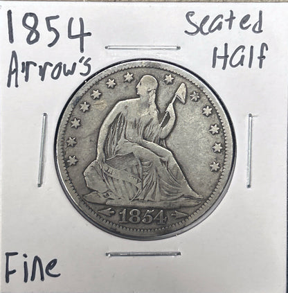 1854 Seated Half Arrows 6272.D15-A — Obverse