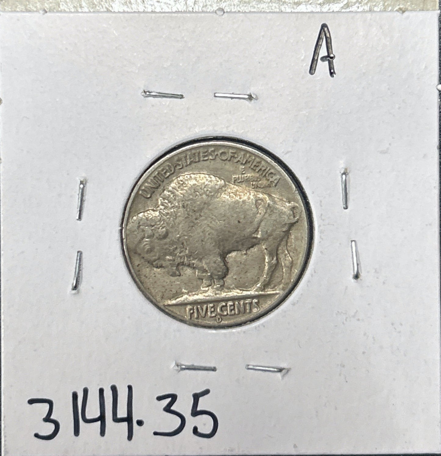 1937-D Buffalo Nickel 3144.35-A — Reverse