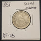1857 Standing Liberty Quarter XF-45 5128.45-A — Obverse