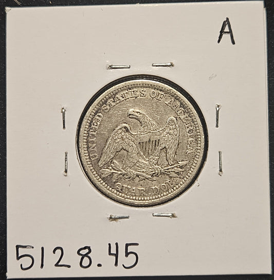 1857 Standing Liberty Quarter XF-45 5128.45-A — Reverse