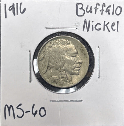 1916 Buffalo Nickel 3081.60-A — Obverse