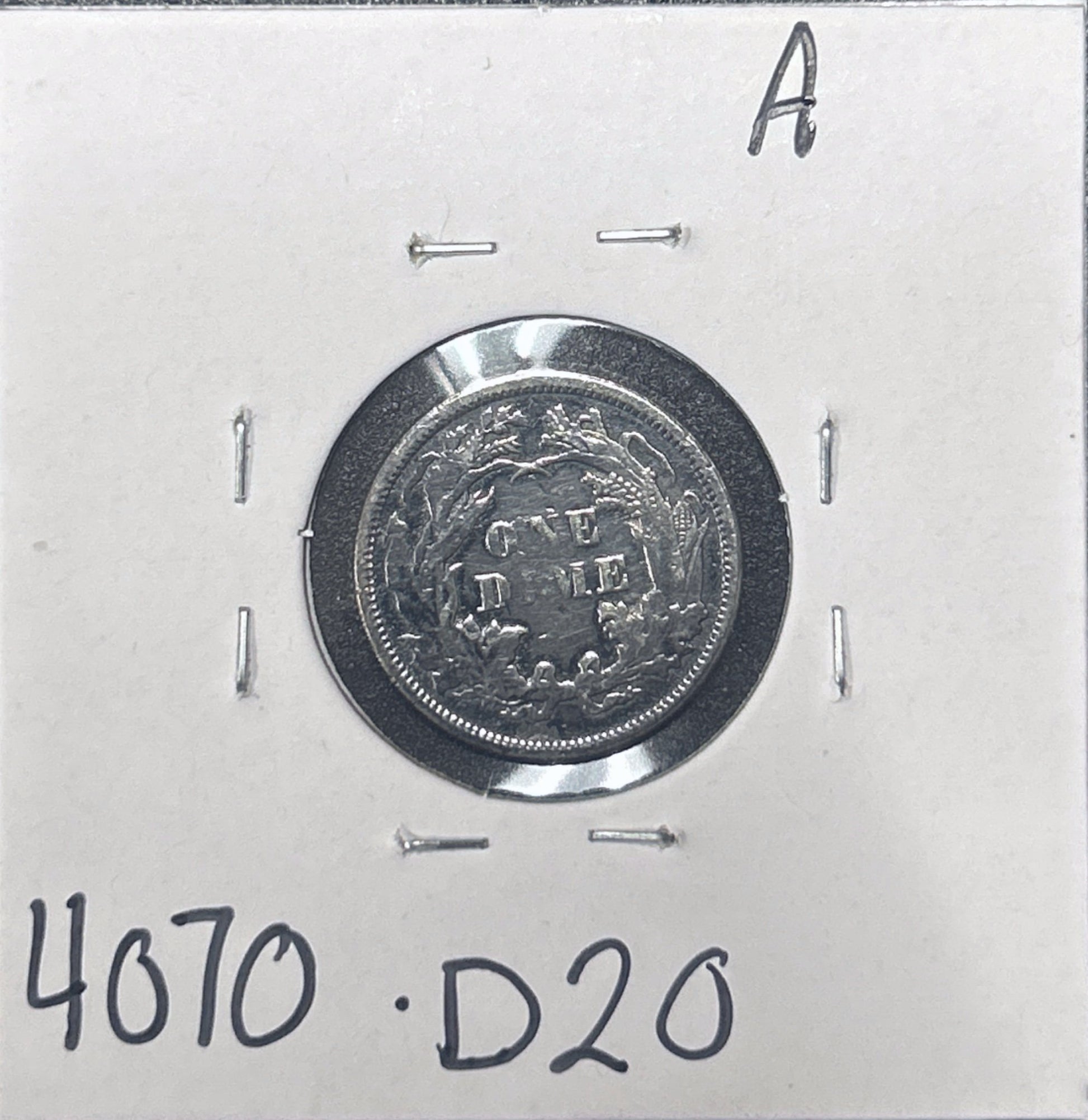 1874 Seated Dime Arrows 4070.D20-A — Reverse