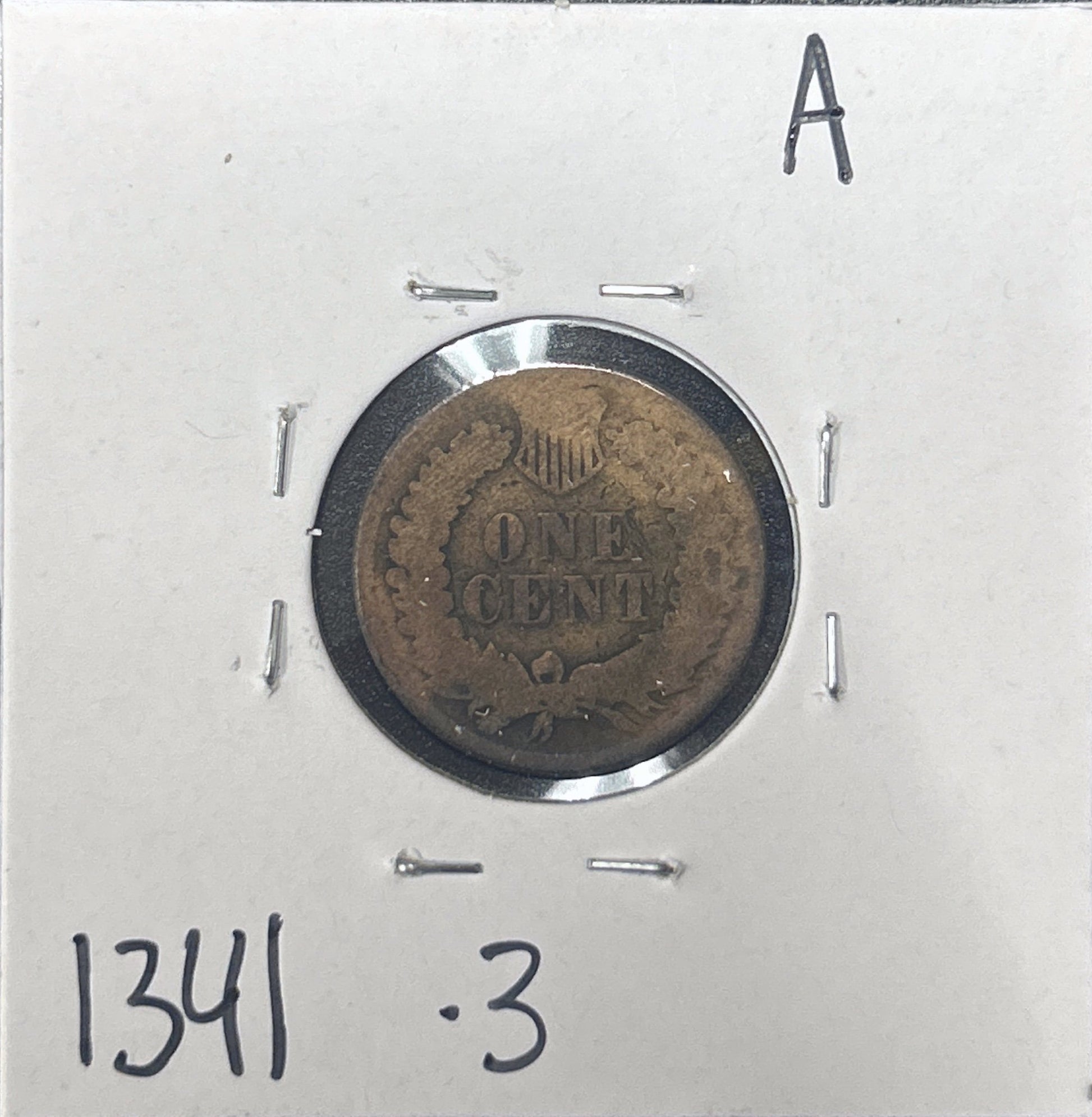 1876 Indian Head Cent 1341.3-A — Reverse