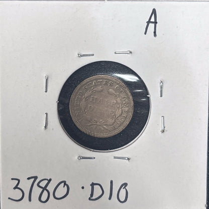 1854 Seated Half Dime Arrows 3780.D10-A — Reverse