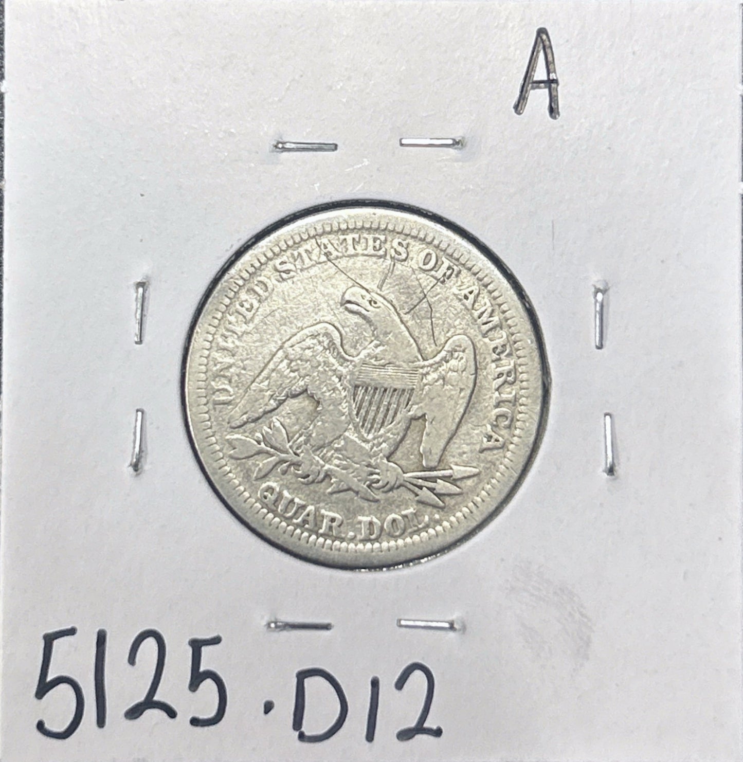 1854 Seated Quarter Arrows 5125.D12-A — Reverse