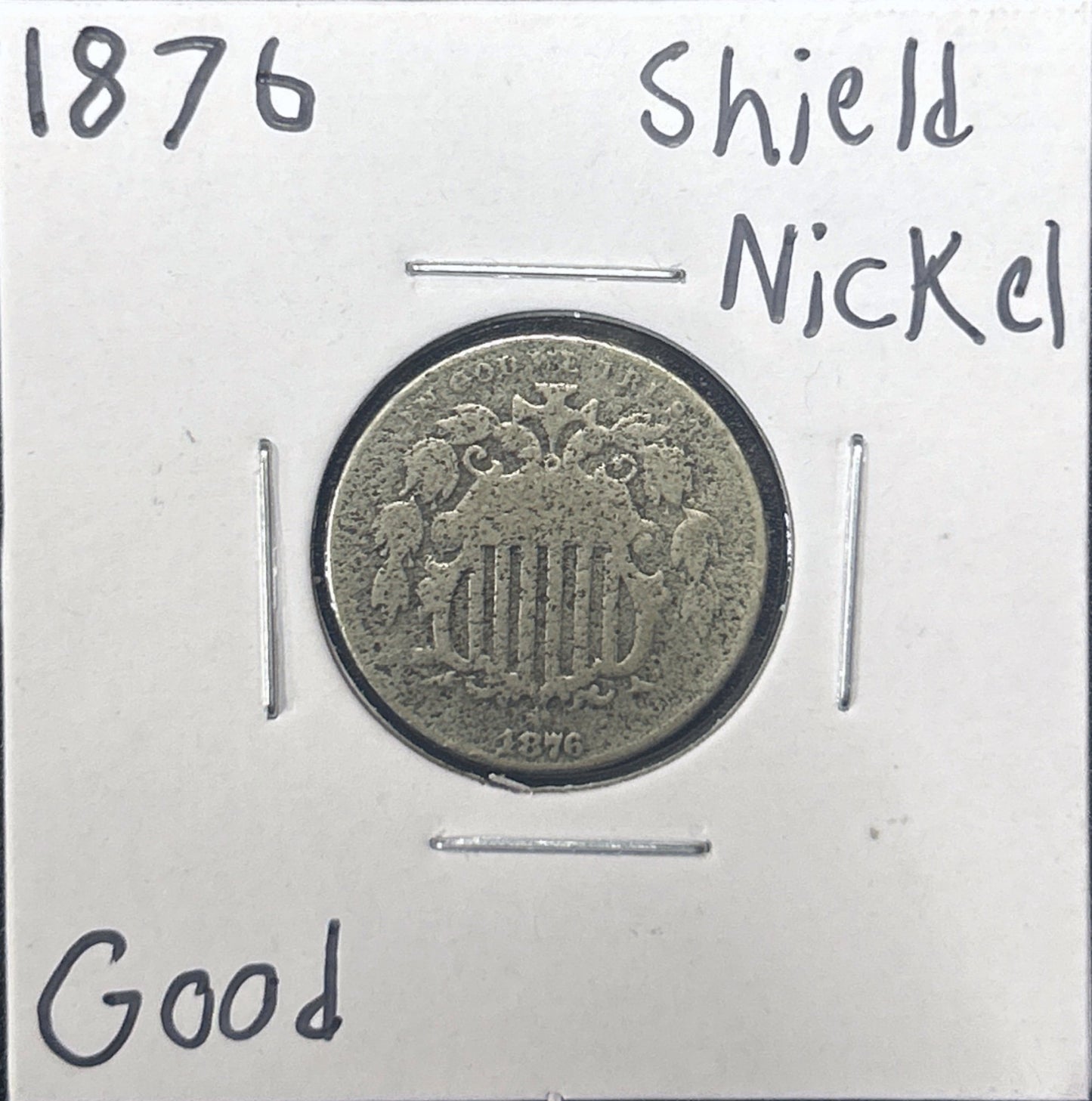 1876 Shield Nickel 2881.D4-A — Obverse
