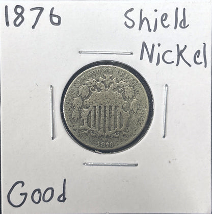 1876 Shield Nickel 2881.D4-A — Obverse