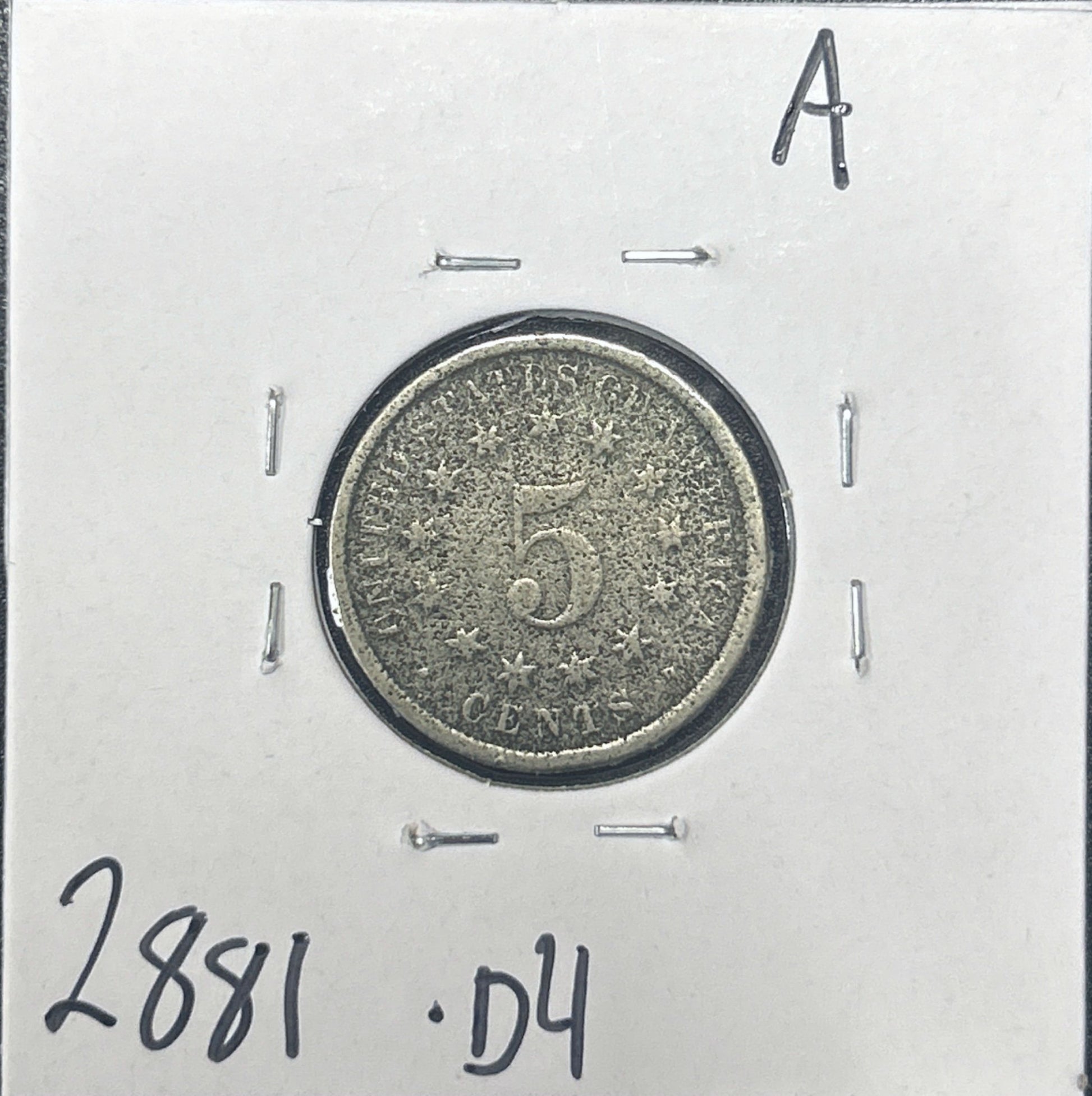 1876 Shield Nickel 2881.D4-A — Reverse