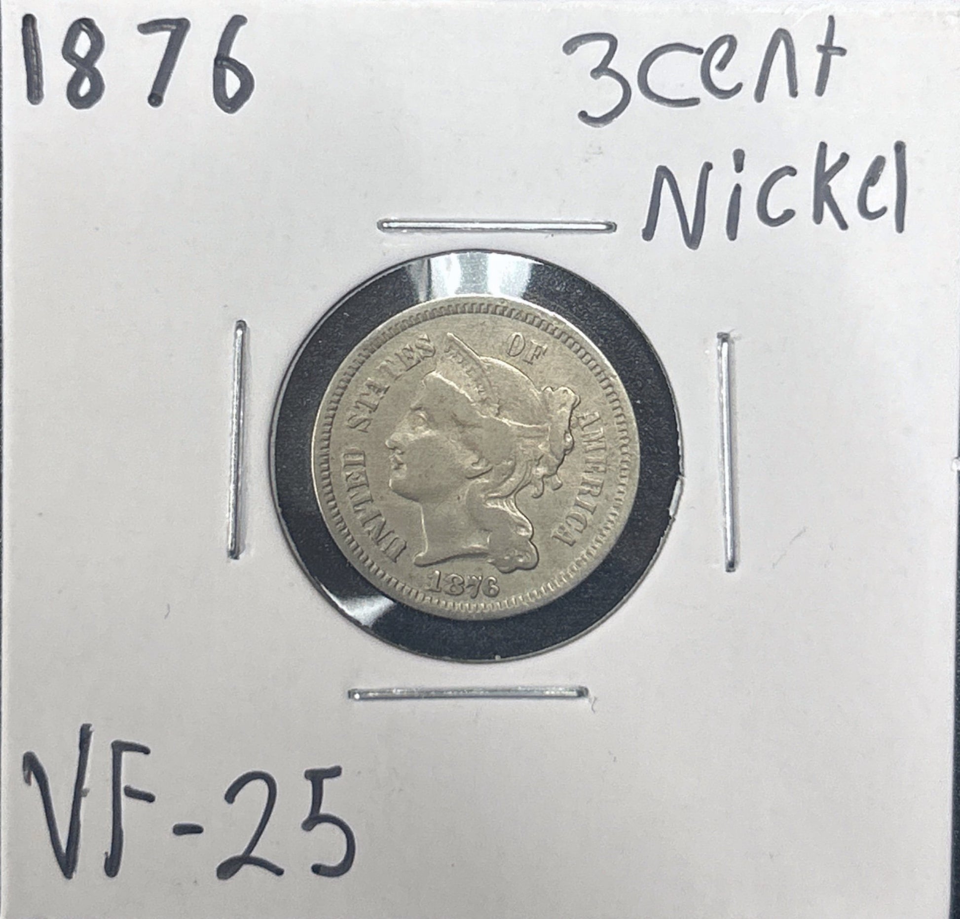 1876 3 Cent Nickel 2779.25-A — Obverse