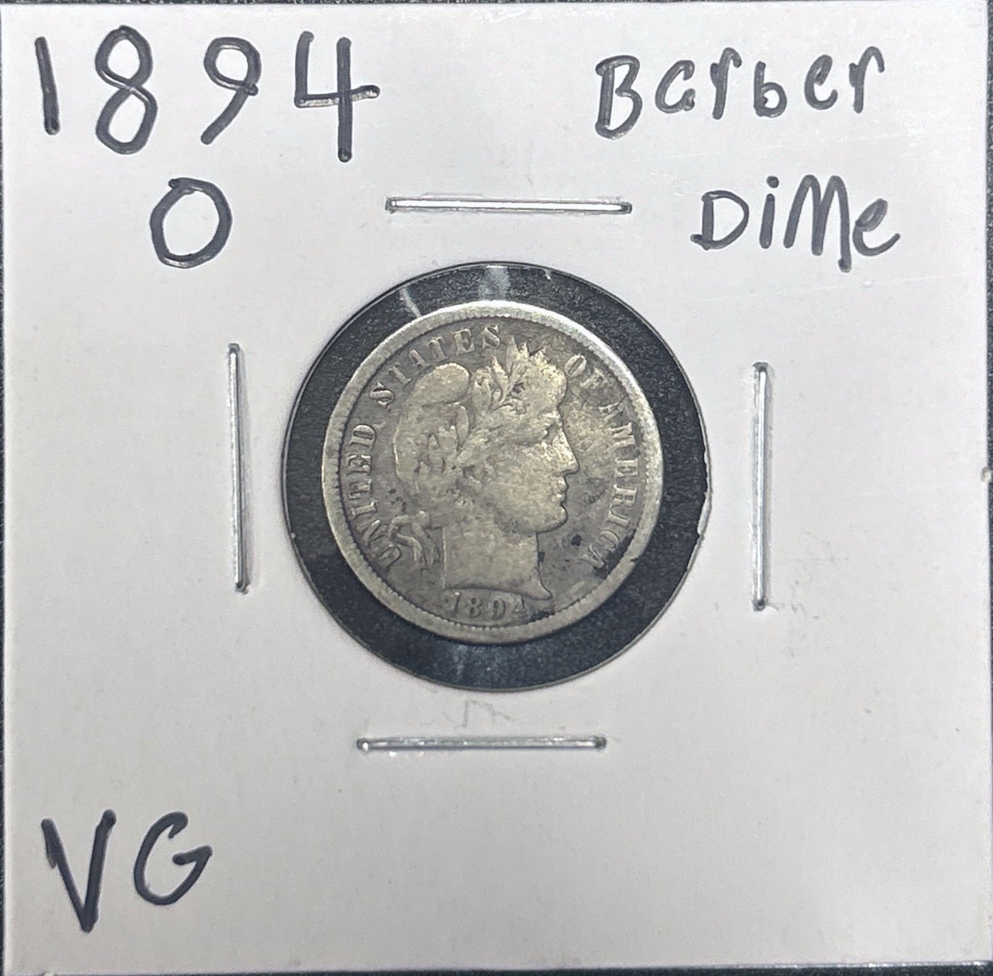 1894-O Barber Dime 4351.D10-A — Obverse