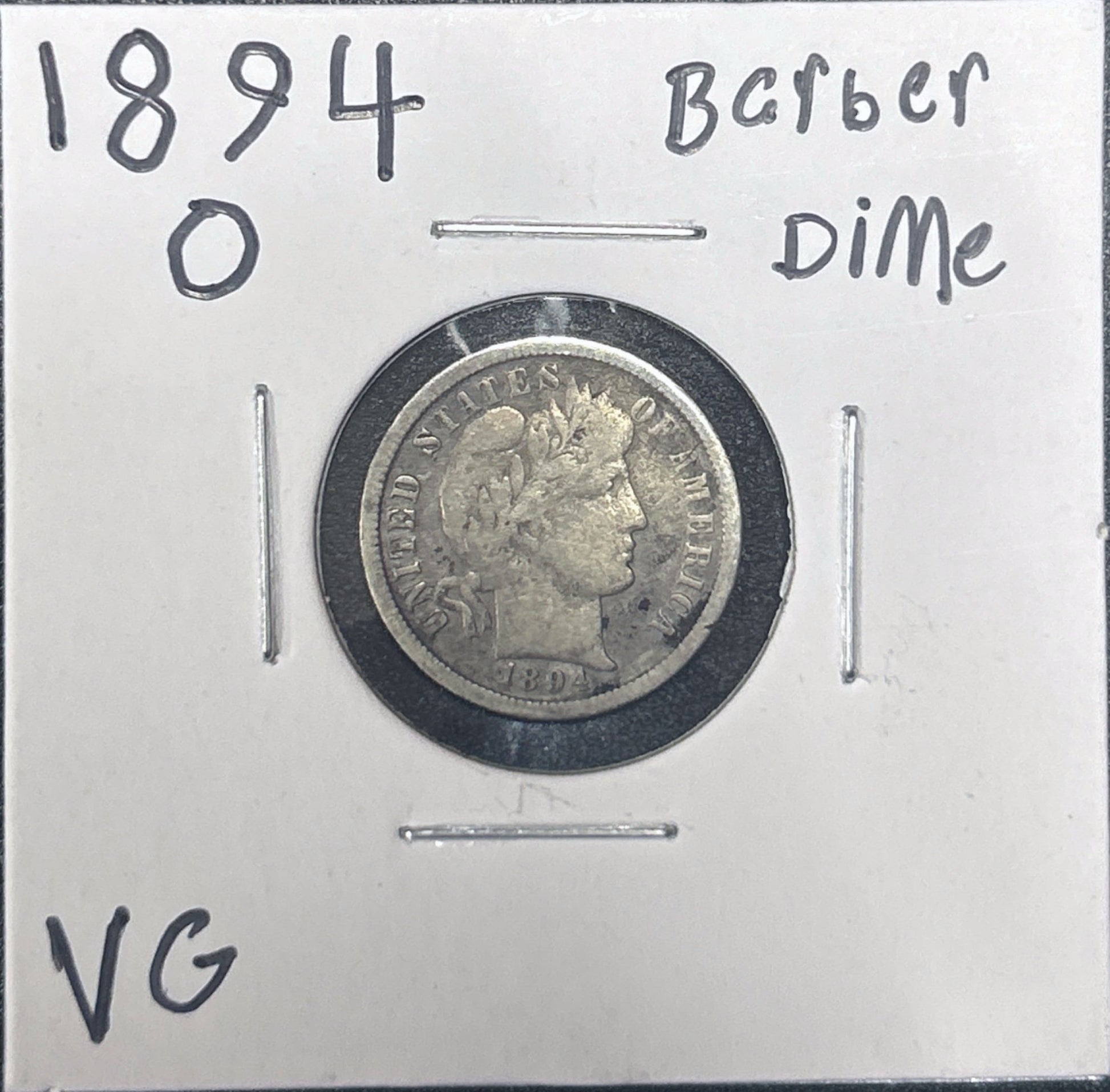 1894-O Barber Dime 4351.D10-A — Obverse