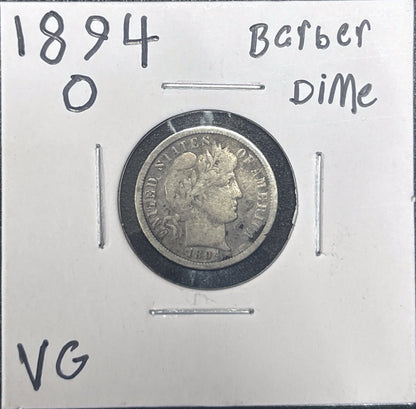 1894-O Barber Dime 4351.D10-A — Obverse
