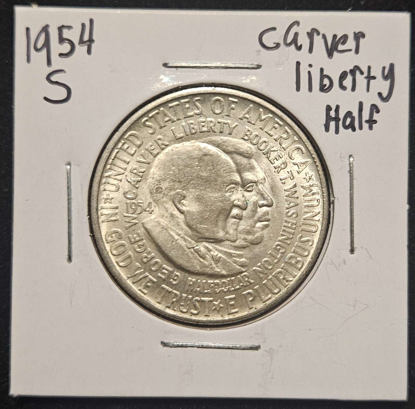 1954-S Washington Carver Commemorative Half Dollar 10402.62-B — Obverse